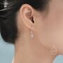 Giraffe Drop Hook Earrings In Sterling Silver, thumbnail 7 of 11