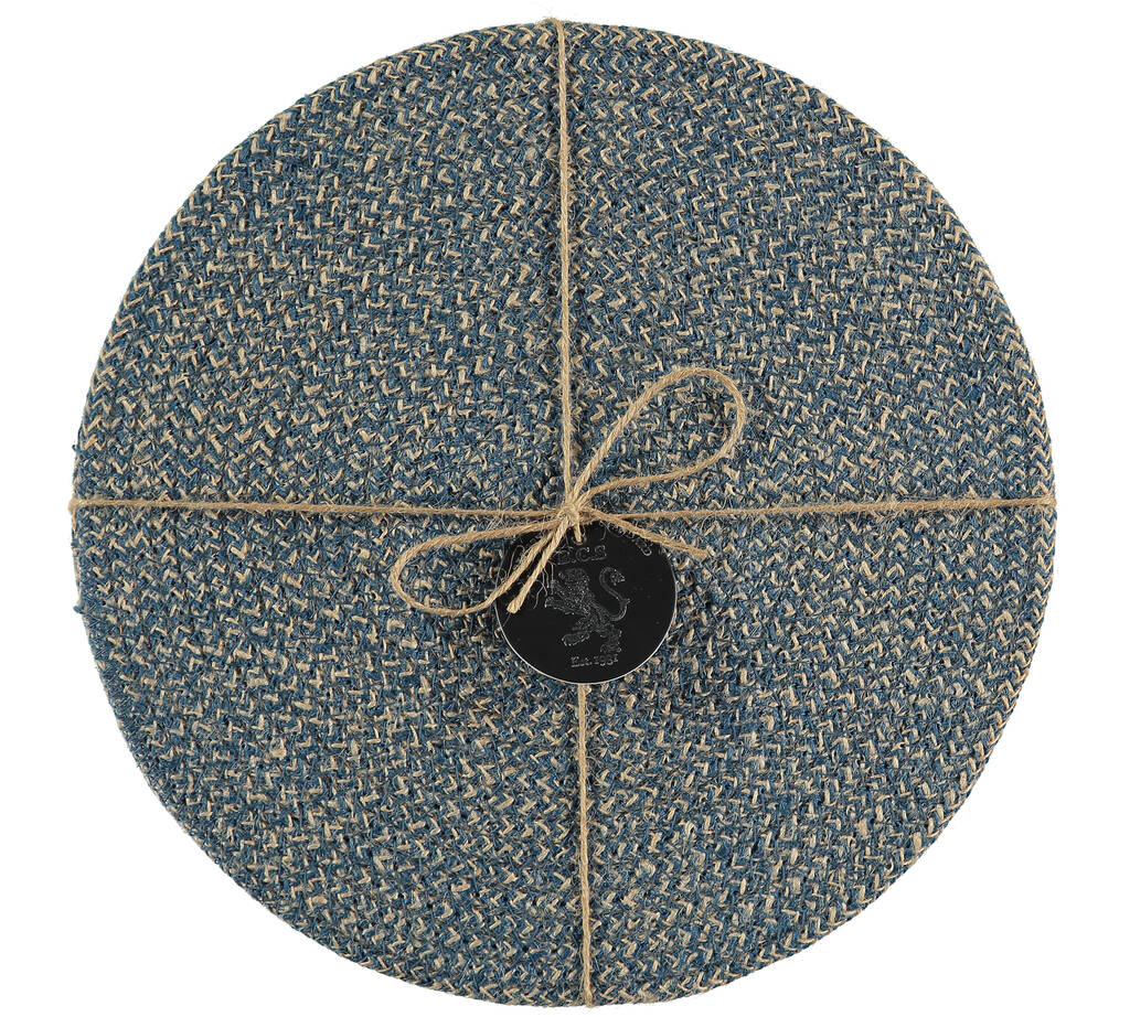 Woven Natural Jute Placemats, Set Of Four By British Colour Standard