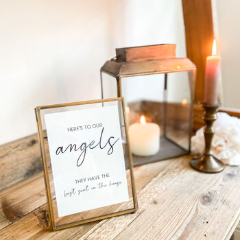 Wedding Memory Table Sign Angels A6 Wedding Print, 2 of 3