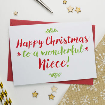 Christmas Card For Wonderful Niece Or Nephew, 2 of 2