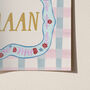Personalised Baby Name Print With Folk Art Border, thumbnail 5 of 12