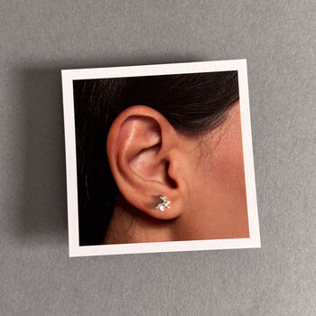 Happy Birthday Sterling Silver Bunny Earrings, 5 of 5