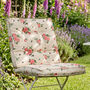 Set Of Two Country Rose Seat Cushions With Ties, thumbnail 1 of 6