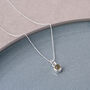 Gem Dot Citrine November Birthstone Necklace, thumbnail 2 of 5