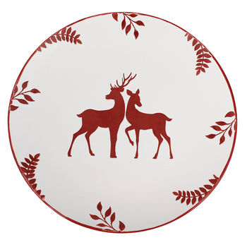 Red Reindeer Christmas Dinner Plates, 2 of 10