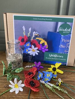 Wildflowers Vase Bead Craft Kit, 4 of 7