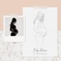 Personalised Pregnancy Portrait Line Drawing, thumbnail 4 of 8