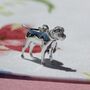 Border Terrier Charm Sterling Silver, thumbnail 1 of 8