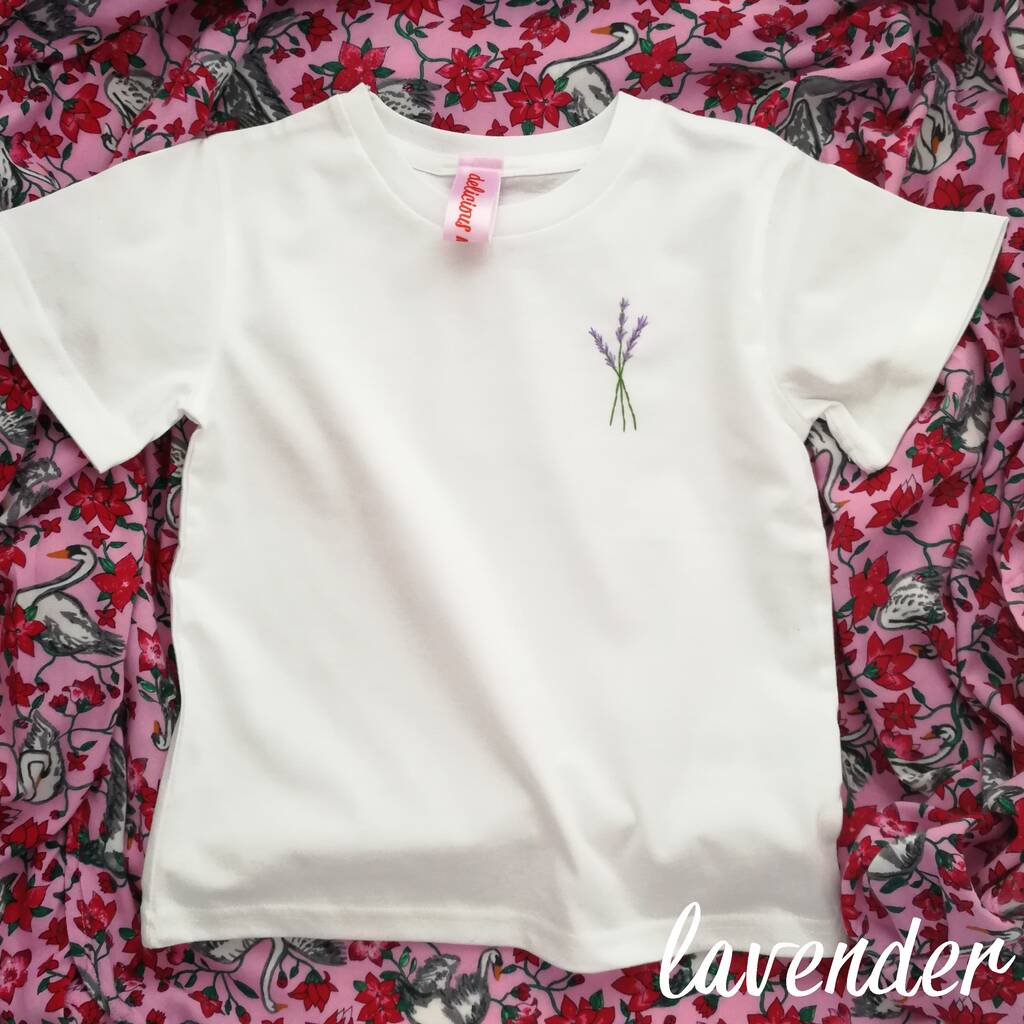 Pick Your Own Flower Hand Embroidered Kids T Shirt By Delicious Monster ...