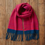 Deep Pink And Diesel Lambswool Scarf, thumbnail 2 of 5