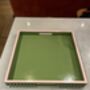 Green Decorative Coffee Table Tray With Pink Edge, thumbnail 3 of 4