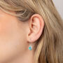 Sterling Silver Turquoise Flower Drop Earrings, thumbnail 2 of 6