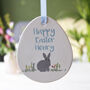 First Easter Rabbit Ceramic Hanging Decoration, thumbnail 2 of 9