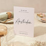 Wedding Table Name Sign A4 Modern Minimal Script, thumbnail 1 of 5
