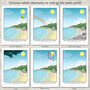 Design Your Own Coastlines Travel Poster Print, thumbnail 2 of 10