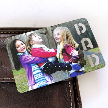 Personalised Dad Metal Photo Wallet Card, 2 of 7