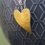 Golden Watercolour Blossom Heart Pendant, thumbnail 1 of 5