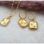 Gold Necklace And Earring Set With Personalised Pouch, thumbnail 5 of 6