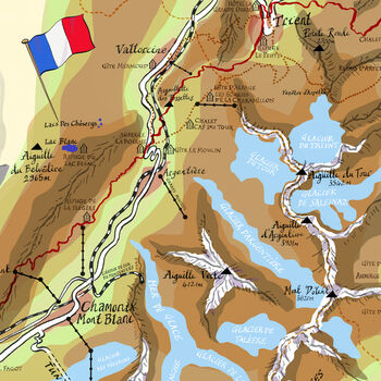Tour Du Mont Blanc Pacmat Picnic Blanket, 9 of 12