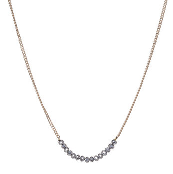 Grey Curve Crystal Necklace, 2 of 6