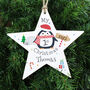 Baby's First Christmas Personalised Penguin Decoration, thumbnail 1 of 4