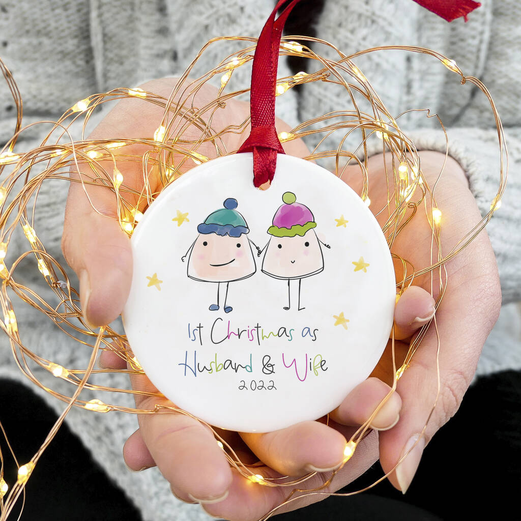 First Christmas As Husband And Wife Tree Decoration C By Parsy Card Co