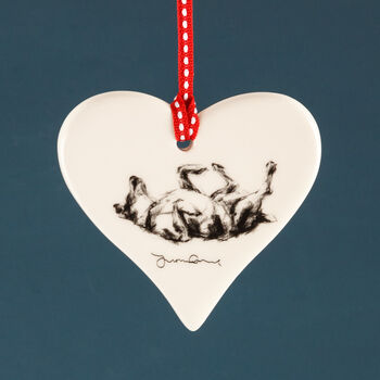 Dog Hanging Love Hearts With Classic Dog Poses, 5 of 12