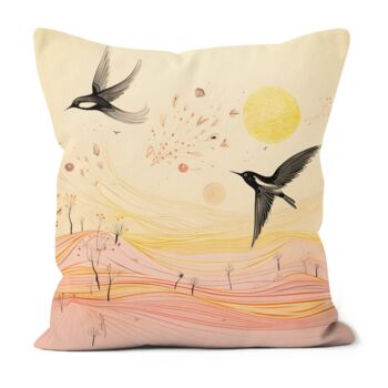 Harmony Of Swifts Hand Made Poly Linen Cushions, 7 of 7