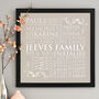 Personalised Square Family Word Art Print, thumbnail 2 of 9