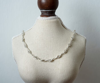 Infinity Chain Necklace In Sterling Silver, 4 of 4