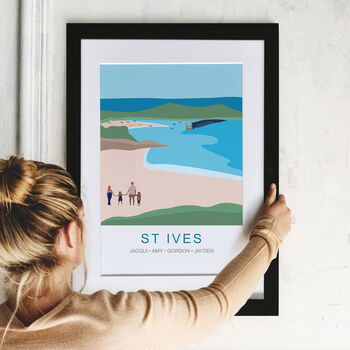 Personalised St Ives Beach Family Art, 3 of 9