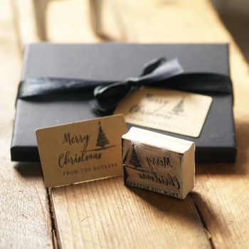 Christmas Gift Wrapping Personalised Rubber Stamp, 3 of 3