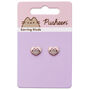Pusheen The Cat Pink Enamel And Gold Heart Stud Earrings, thumbnail 5 of 5