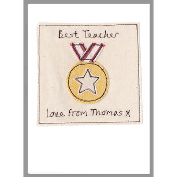 Personalised Gold Medal Congratulations Card, 10 of 12