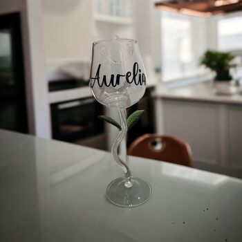Personalised Rose Shaped Champagne Glass, 5 of 8