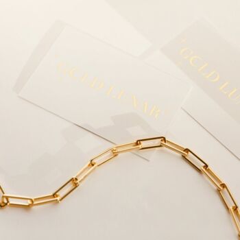 18k Gold Plated Link Chain Necklace, 2 of 4