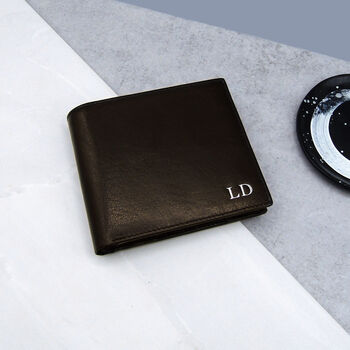 Personalised Men's Rfid Leather Trifold Wallet, 2 of 6