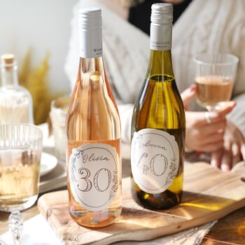 Personalised 40th Birthday Bottle Of Wine, 3 of 3