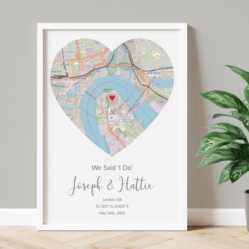 The Place We Got Engaged Personalised Map Print Engagement Gift, 2 of 12