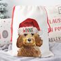 Cockapoo Dog Christmas Sack, thumbnail 1 of 2