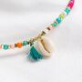 Beaded Shell Charm Necklace, thumbnail 5 of 10
