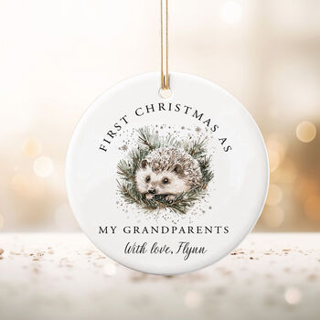 First Christmas As Grandparents Celebration Bauble, 3 of 5
