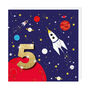 Personalised Space Kids Age Birthday Card, thumbnail 1 of 1