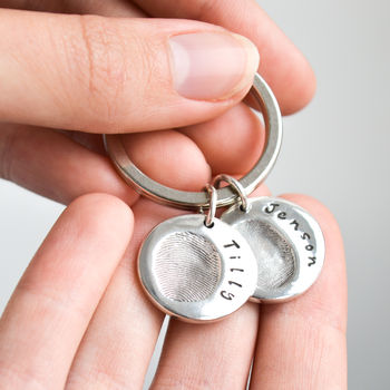 Personalised Fingerprint Charm Key Ring, 2 of 8