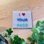 I Heart Your Face Mini Garland Card And Decoration, thumbnail 1 of 2