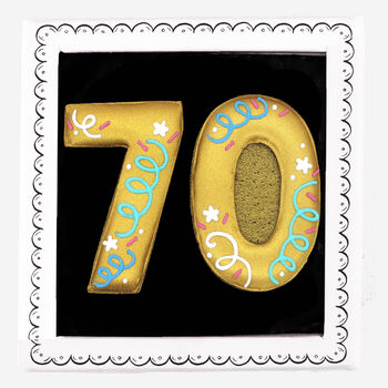 Hand Iced 70th Birthday Letterbox Biscuits, 2 of 4