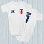 Personalised England Football Supporters Babygrows, thumbnail 3 of 8