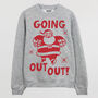 Going Out Out Santa Men's Christmas Jumper, thumbnail 1 of 3