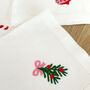 Be Mine Embroidered Napkins | Set Two, thumbnail 4 of 4