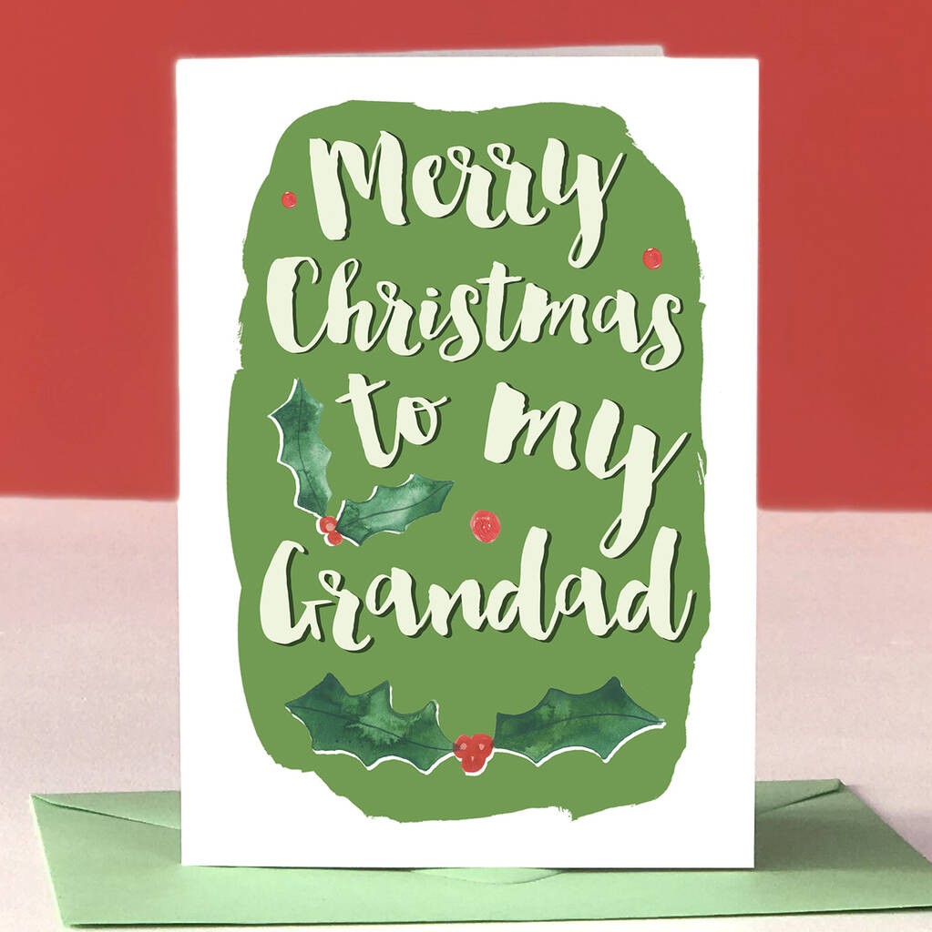 Merry Christmas Grandad Card By Alexia Claire | notonthehighstreet.com